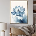 thumbnail image 1 of Designart "Timeless Beauty Of The Sapphire Lotus" Lotus Floater Framed Wall Art Prints, 1 of 5