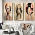 thumbnail image 1 of Designart "Timeless Beauty in Vintage Portrait II" Woman Avant-Garde Framed Wall Art Set Of 3 - Pink Glam Frame Gallery Wall Set For Home Decor, 1 of 6