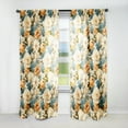 thumbnail image 1 of Designart "Timeless Blooms In Beige And Blue" Botanical Traditional Curtain, Floral Single Panel, 1 of 6