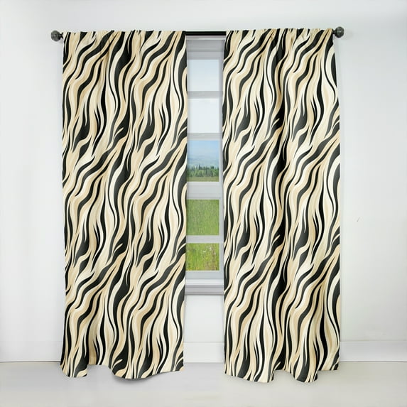 Designart "Timeless Elegance I" Abstract Blackout Curtain Single Panel