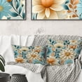 thumbnail image 1 of Designart "Timeless Flourishing Gardens In Blue I" Botanical Printed Throw Pillow, 1 of 5
