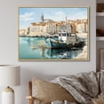 thumbnail image 1 of Designart "Timeless Port In Southern Italy I" Italy Floater Framed Canvas Wall Art, 1 of 5
