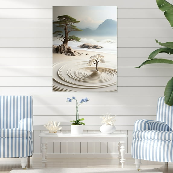 Designart "Timeless Serenity Beach Photo" Nautical & Beach Metal Wall Art Prints