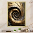 thumbnail image 1 of Designart "Timeless Turn In Gold And Black" Abstract Spirals Picture Framed Wall Decor, 1 of 5