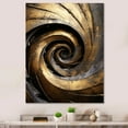 thumbnail image 1 of Designart "Timeless Turn In Gold And Black" Abstract Spirals Wall Decor, 1 of 7