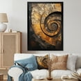 thumbnail image 1 of Designart "Timeless Turn In Gold And Black I" Abstract Spirals Picture Framed Canvas Art Print, 1 of 5