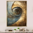 thumbnail image 1 of Designart "Timeless Turn In Gold And Black III" Abstract Spirals Floater Framed Wall Art Living Room, 1 of 5