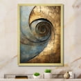 thumbnail image 1 of Designart "Timeless Turn In Gold And Black III" Abstract Spirals Picture Framed Wall Art Living Room, 1 of 5