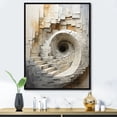 thumbnail image 1 of Designart "Timeless Turn In Gold And White" Abstract Spirals Floater Framed Canvas Prints, 1 of 5