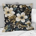thumbnail image 1 of Designart "Timeless White and Green Floral Joy" Floral Printed Throw Pillow, 1 of 5