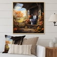 thumbnail image 1 of Designart "Toilet Autumn Retreat expressionistic" Bath & Laundry Floater Framed Wall Art Print, 1 of 7