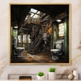 thumbnail image 1 of Designart "Toilet Industrial gracefulness Mixed II" Bath & Laundry Floater Framed Wall Decor, 1 of 7