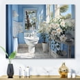 thumbnail image 1 of Designart "Toilet Reflections Bathroom Of II" Bath & Laundry Canvas Print, 1 of 5