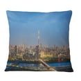 thumbnail image 1 of Designart Tokyo City View Panorama - Landscape Printed Throw Pillow - 18x18, 1 of 1