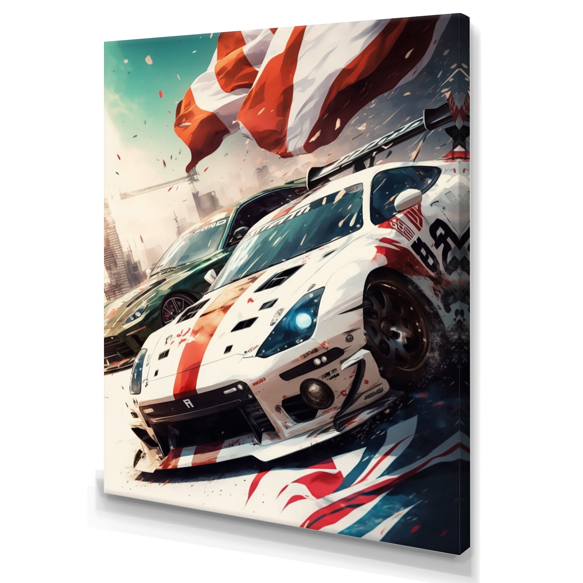 Designart Tokyo Japan Driving Car IV Canvas Wall Art