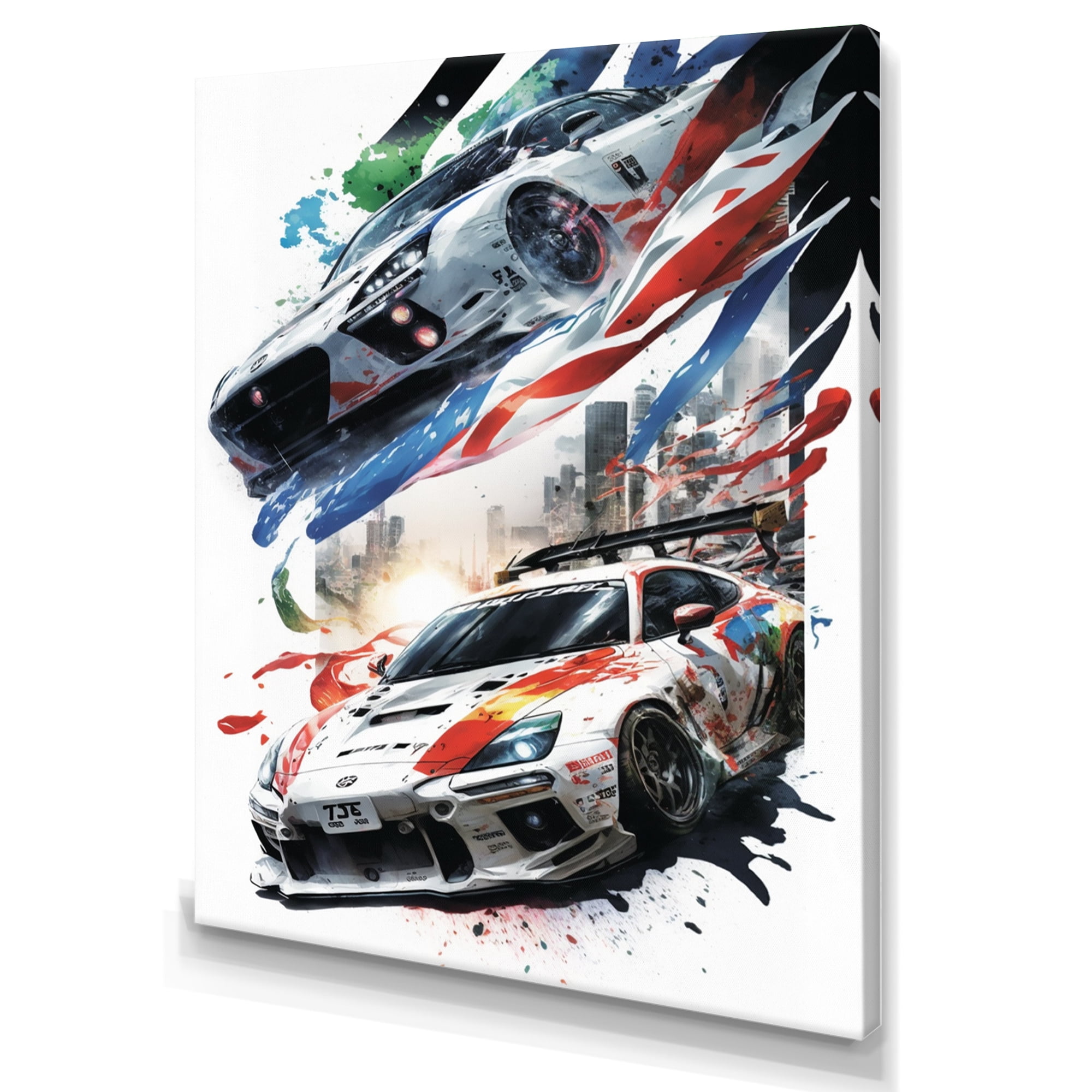 Designart Tokyo Japan Driving Car VII Canvas Wall Art
