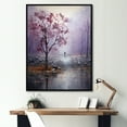 thumbnail image 1 of Designart "Tonalism Melancholy Charm Pointillism I" Landscape & Nature Floater Framed Wall Art Living Room, 1 of 7