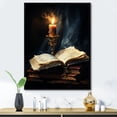 thumbnail image 1 of Designart "Torah Illumination in Judaism III" Spiritual Framed Wall Art - Global Yellow Judaism Bedroom Framed Canvas Wall Art, 1 of 6