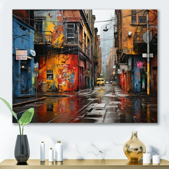 Designart "Toronto City Graffiti III" Canada Wall Art Print