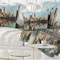Designart Toronto City Skyline Panorama - Cityscape Photography Throw Pillow - 12x20