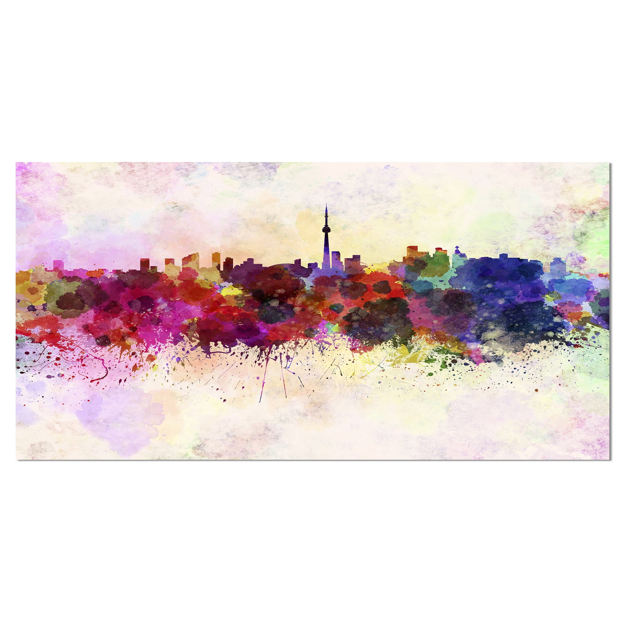 Designart 'Toronto Skyline ' Cityscape Canvas Artwork Print