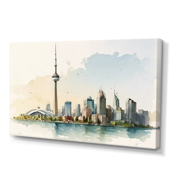 Designart Toronto Skyline II Canvas Wall Art