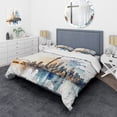 thumbnail image 1 of Designart "Toronto s Majestic Skyline I" City Toronto Bedding Covert Set - Toronto White Cityscapes Bed Set With 1 Sham, 1 of 6