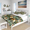 thumbnail image 1 of Designart "Toucan Paradise" Green Tropical Bedding Covert Set - Tropical Bed Set With 2 Shams, 1 of 5