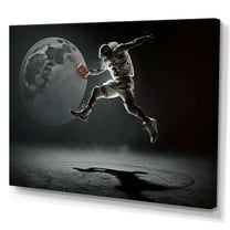 Designart Touchdown On The Moon Canvas Wall Art