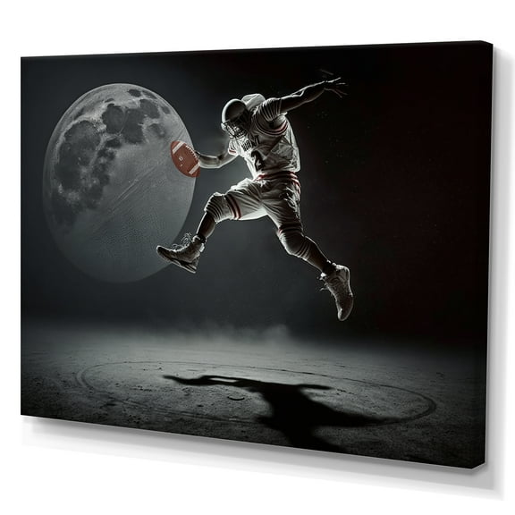 Designart Touchdown On The Moon Canvas Wall Art