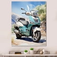 thumbnail image 1 of Designart "Touring with a Scooter Companion III" Scooter Canvas Art Print, 1 of 5