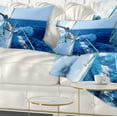 thumbnail image 1 of Designart Tourism Yacht Sailing in Blue Sea - Seashore Throw Pillow - 12x20, 1 of 5