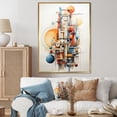 thumbnail image 1 of Designart "Towering Cubist Art I" Abstract Floater Framed Canvas Print, 1 of 7
