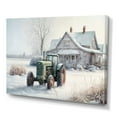 thumbnail image 1 of Designart Tractor At The Barn In Winter II Canvas Wall Art, 1 of 5