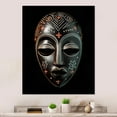 thumbnail image 1 of Designart "Traditional African Mask Ethnically Crafted XXIII" African Tribal Metal Art Print, 1 of 5