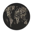thumbnail image 1 of Designart 'Traditional Chalk Worldmap ' Modern Wood Wall Clock, 1 of 5