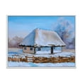 thumbnail image 1 of Designart 'Traditional Cottage Covered With Snow In Winter I' Traditional Framed Canvas Wall Art Print, 1 of 5