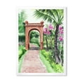 thumbnail image 1 of Designart 'Traditional Gate On Path In Tropical Oasis' Tropical Framed Art Print, 1 of 4