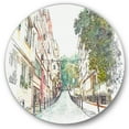 thumbnail image 1 of Designart 'Traditional Street In City Istanbul' Traditional Circle Metal Wall Art 36x36 - Disc of 36, 1 of 5