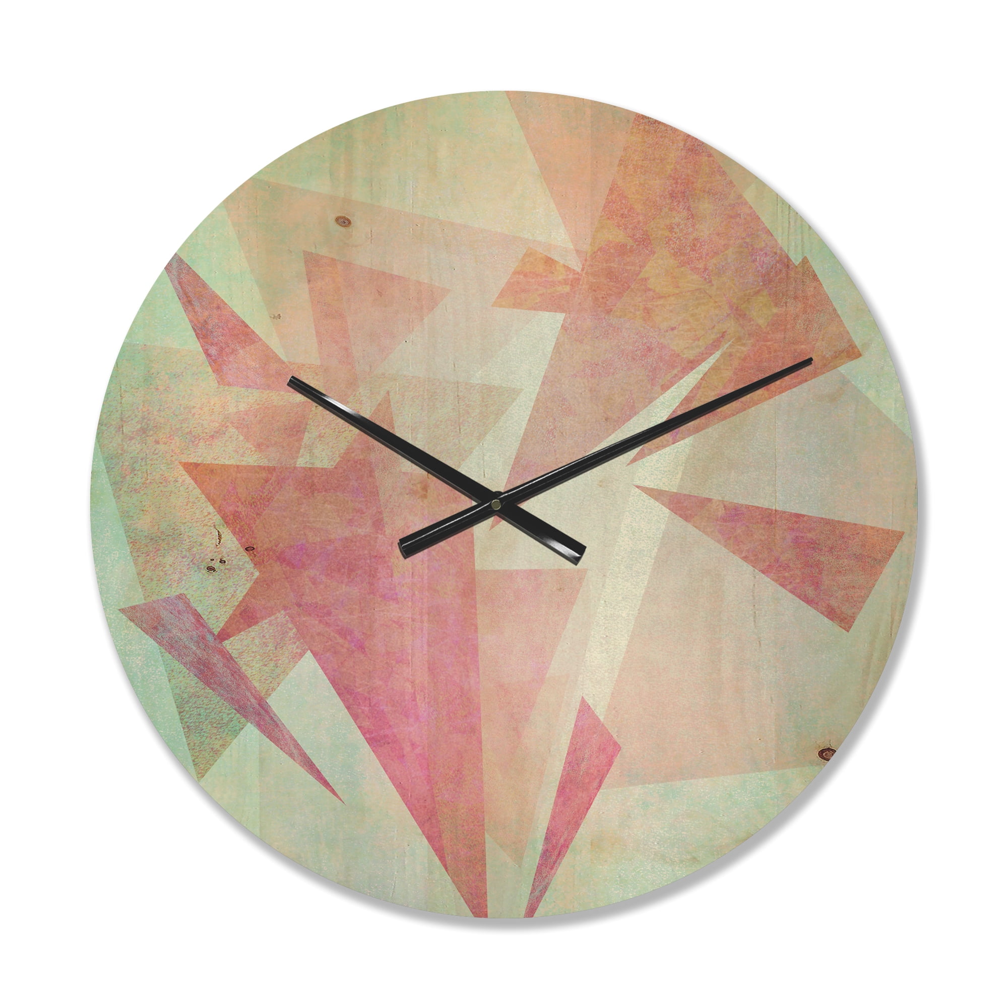 Designart 'Traditional Triangular ' Farmhouse Wood Wall Clock