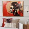 thumbnail image 1 of Designart "Traditional Zulu Woman Portrait from Africa" People Framed Wall Art - Global Orange African Tribal Bedroom Framed Canvas Wall Art, 1 of 6