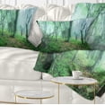 thumbnail image 1 of Designart Trail Through Green Forest - Landscape Photography Throw Pillow - 12x20, 1 of 5