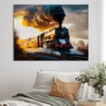 thumbnail image 1 of Designart "Train On The Move II" Transportation Train Wall Art Living Room, 1 of 5