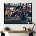 thumbnail image 1 of Designart "Training Together" Aerobic & Bodybuilding Floater Framed Wall Decor, 1 of 5