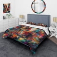 thumbnail image 1 of Designart "Tranquil Abstractions Explorations II" Modern Geometric Bedding Covert Set - Abstract Geometric Red Abstract Bed Set With 1 Sham, 1 of 6