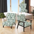 thumbnail image 1 of Designart "Tranquil Bamboo In The Tropics" Green Tropical Upholstered Accent Chair - Tropical Arm Chair For Bedroom, 1 of 5