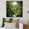 thumbnail image 1 of Designart "Tranquil Bamboo Jungle I" Floral Framed Wall Art - Green Bamboo Hallway Framed Wall Art Decor, 1 of 6