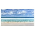 thumbnail image 1 of Designart 'Tranquil Beach under White Clouds ' Modern Seascape Canvas Artwork, 1 of 3