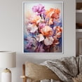 thumbnail image 1 of Designart "Tranquil Beauty: Contemporary Iris Bouquet II" Irises Floater Framed Wall Decor, 1 of 5