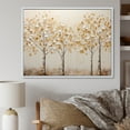 thumbnail image 1 of Designart "Tranquil Beige Trees" Landscape Trees Floater Framed Canvas Wall Art, 1 of 5